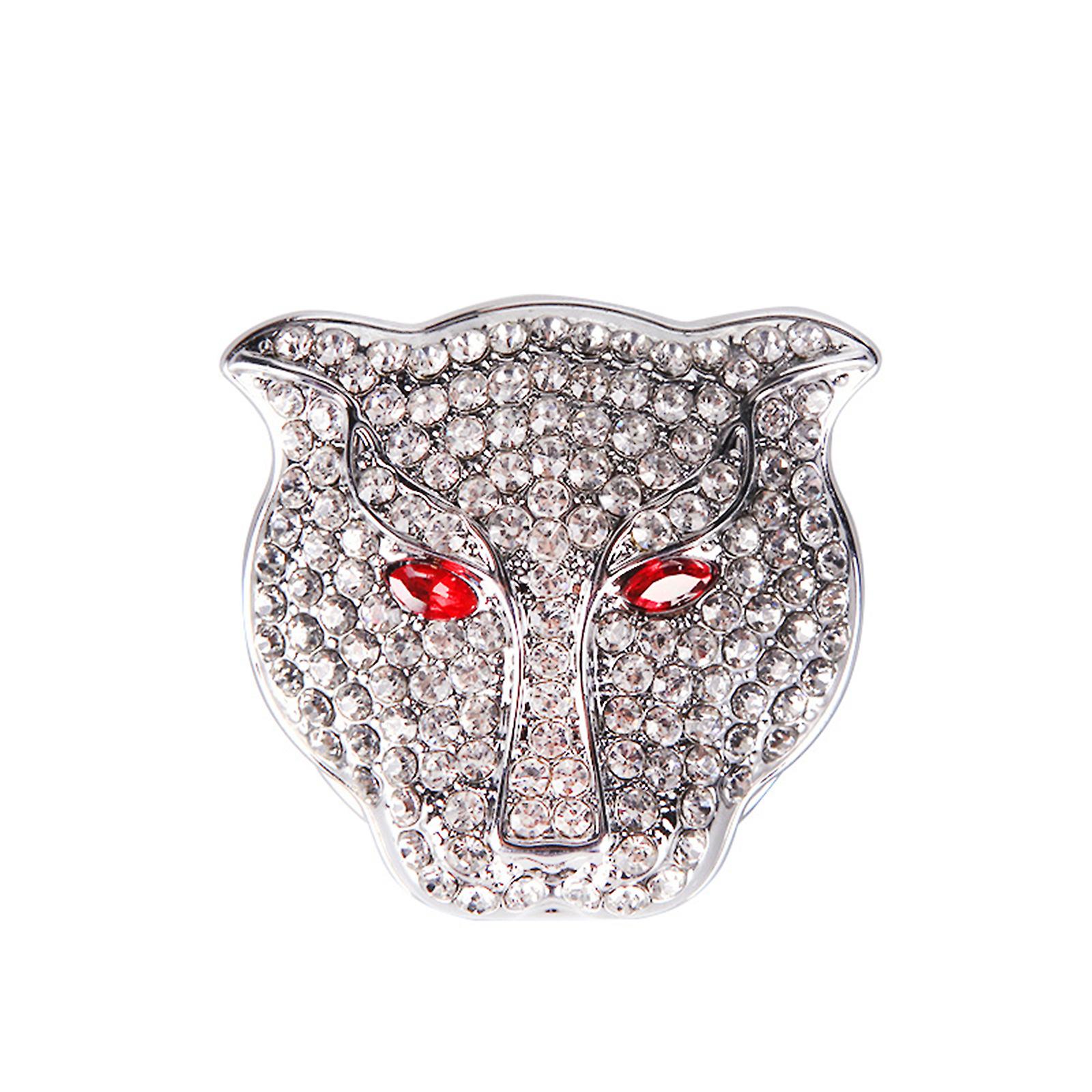 Car Engine Start Stop Button Cover Personalized Rhinestone Leopard Head Push Start Ignition