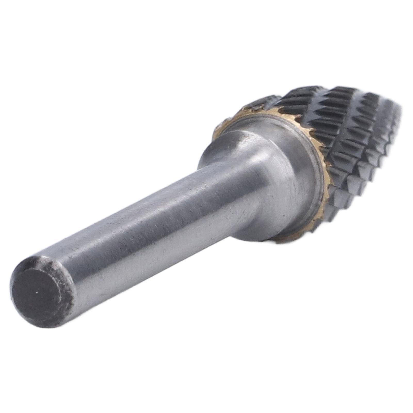 Rotary File Burr 2 Cut Pointed Arc Shape Die Grinder Drill Bit 6mm Shank YG8 Carbide GX1225
