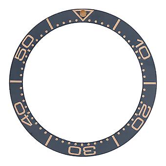 Ceramic Watch Bezel Ring 38mm Watch Bezel Insert Replacement Parts Accessory for Watchmaker Dark Blue Sand Blast