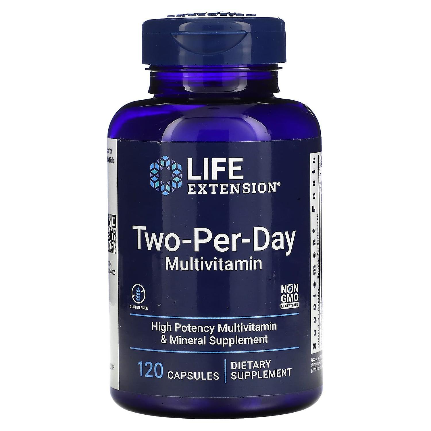 Life Extension, Two-Per-Day Multivitamin, 120 Capsules
