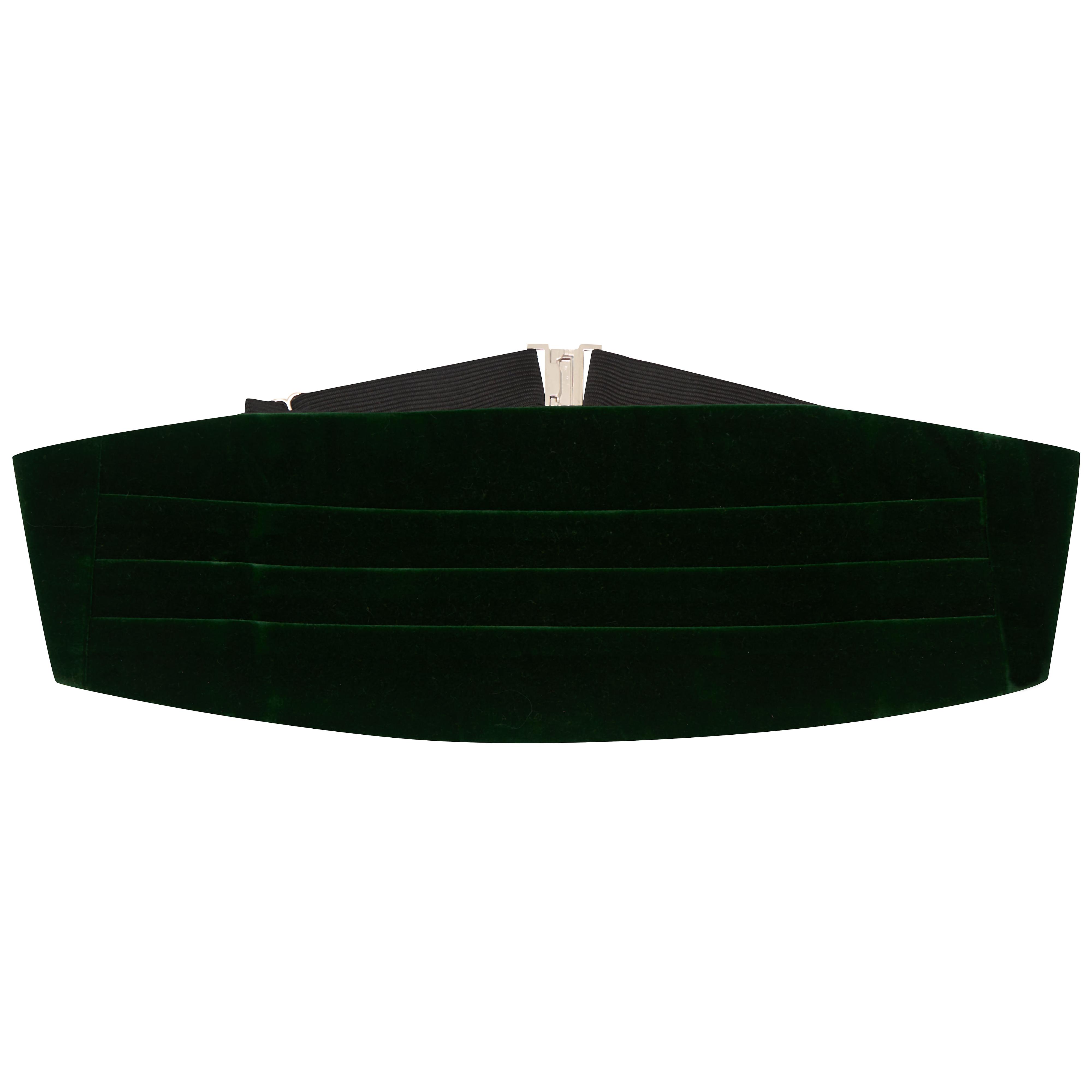 Dark Green Velvet Cummerbund