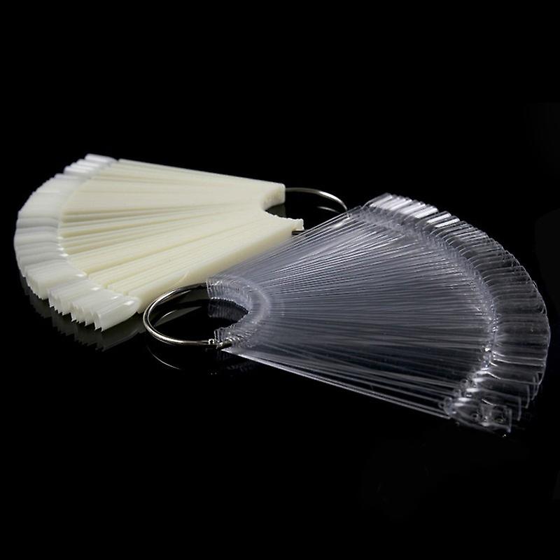 100 pcs Fan-shaped False Nails Tips Color Swatch Sticks