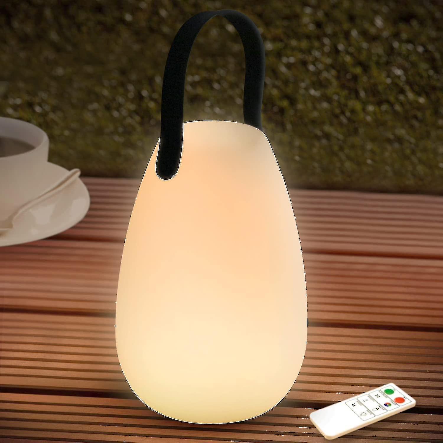 Rechargeable Table Lamp Outdoor Led 8 Colors Dimmable Wireless Table Lamp With Remote Control, 4 Dim