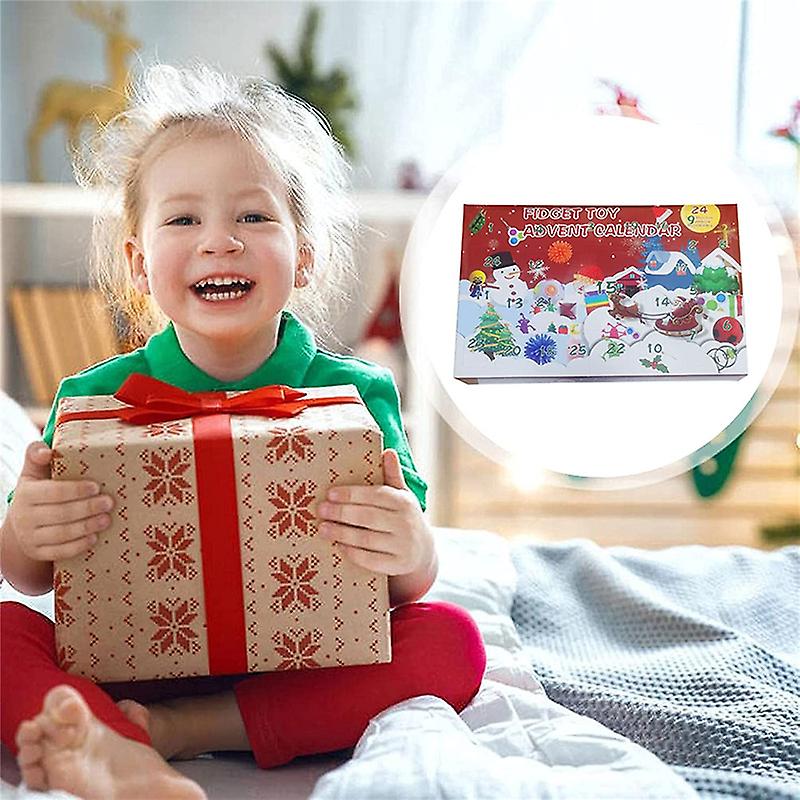 Fidget Advent Calendar 2021 Christmas Countdown Calendar 24 Days Sensory Fidget Toys Set Gift Boxes for Children Adults