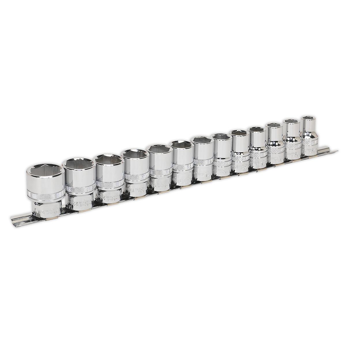 Sealey AK2742 Socket Set 13 Piece 1/2in Sq Drive Lock-On 6pt Metric