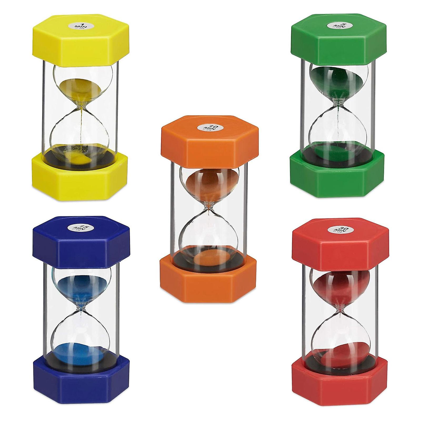 5pcs Sand Timer Hourglass Sand Timer Timer Clock Home 1/5/10/15/30 Minute
