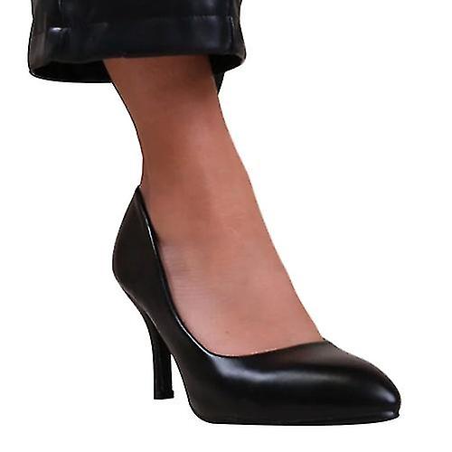 Where's That From Womens/Ladies Paola PU Pointed Mid High Heel Court Shoes