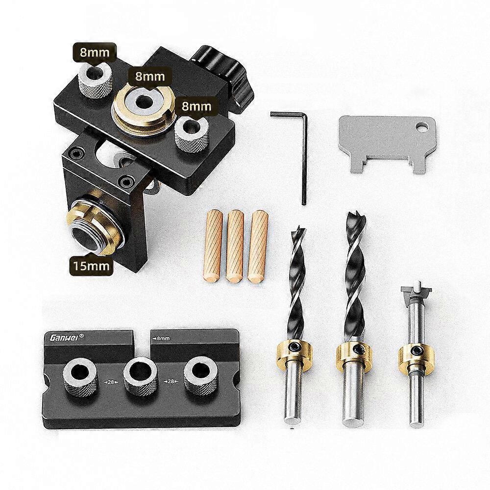 3-In-1 Punch Locator - Aluminum Woodworking Tool, 0-52mm Clamping Range, Scale Markings