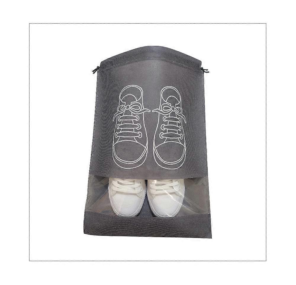 12 Pieces Travel Shoe Bag, Waterproof Dustproof Bags Gray 32*44cm