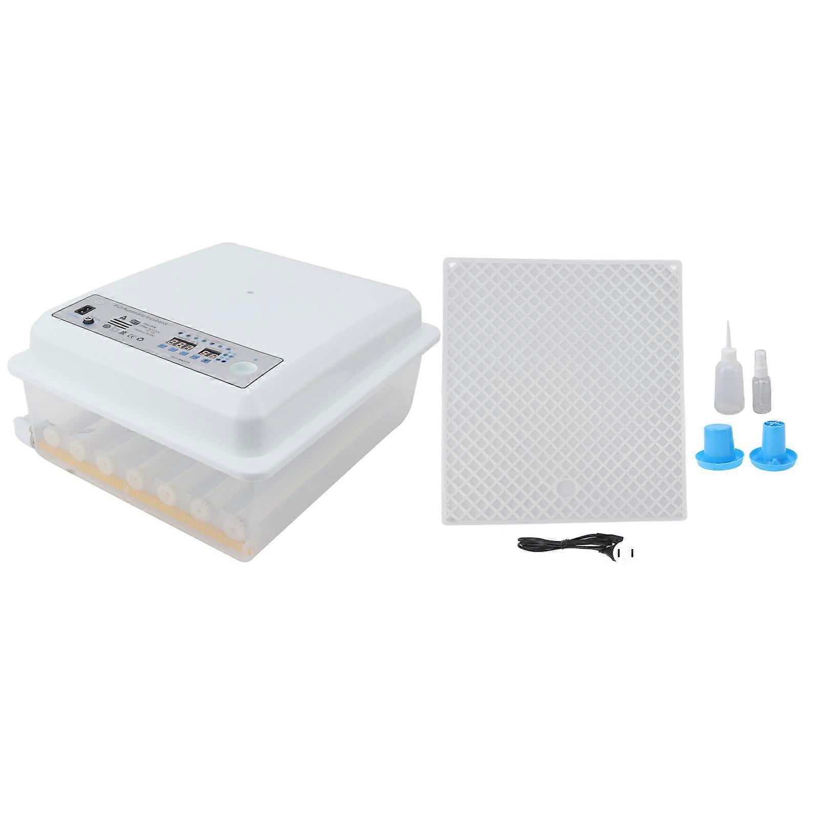 36 Eggs Incubator White Square Chicken Hatcher Temperature Control Auto Turning Egg Candler Heavy Duty Hatching Machine US Plug 110V NO.0511