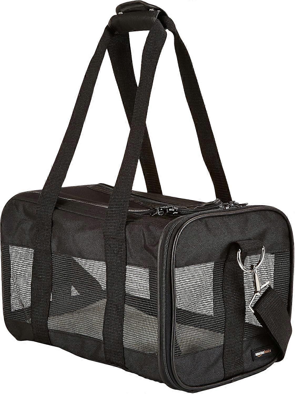 Pet bag, soft side panel, black