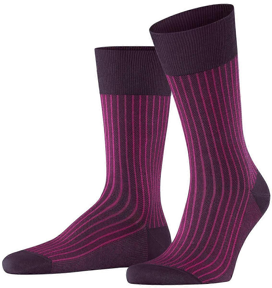 Falke Oxford Stripe Socks - Eggplant Lilac