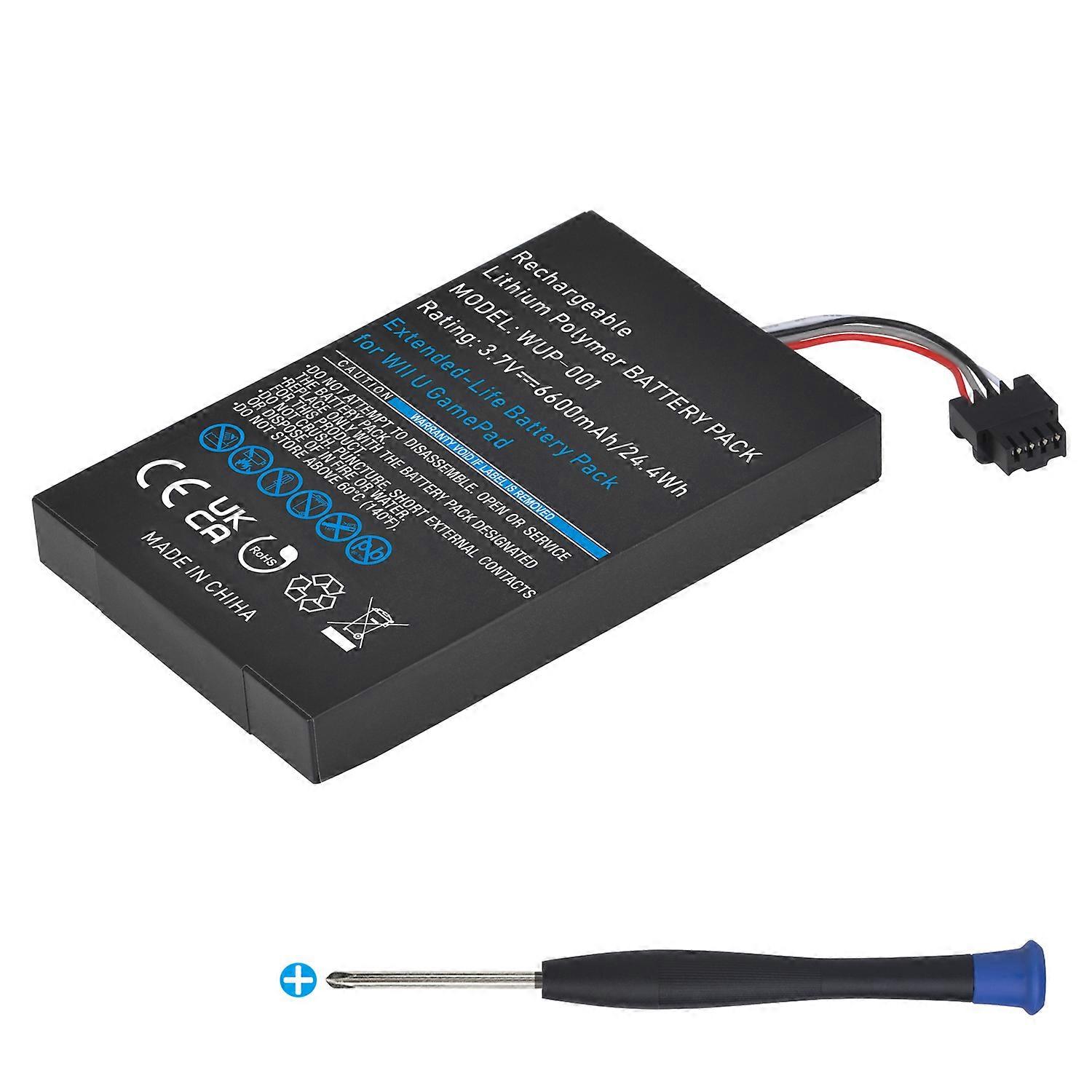 Wup 001 6600mah Battery For Nintendo Wii U Gamepad Wireless Controller