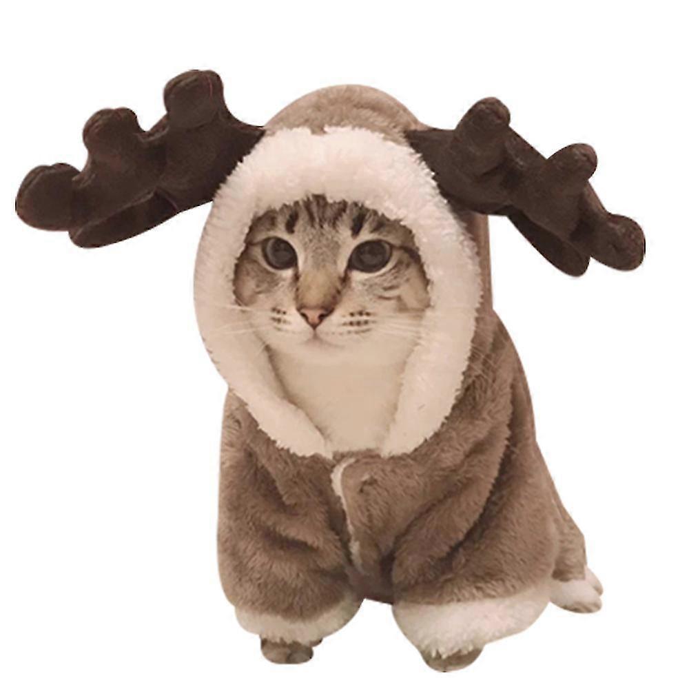 Cat Kerst Rendier Elk Kostuum Kattenkleding