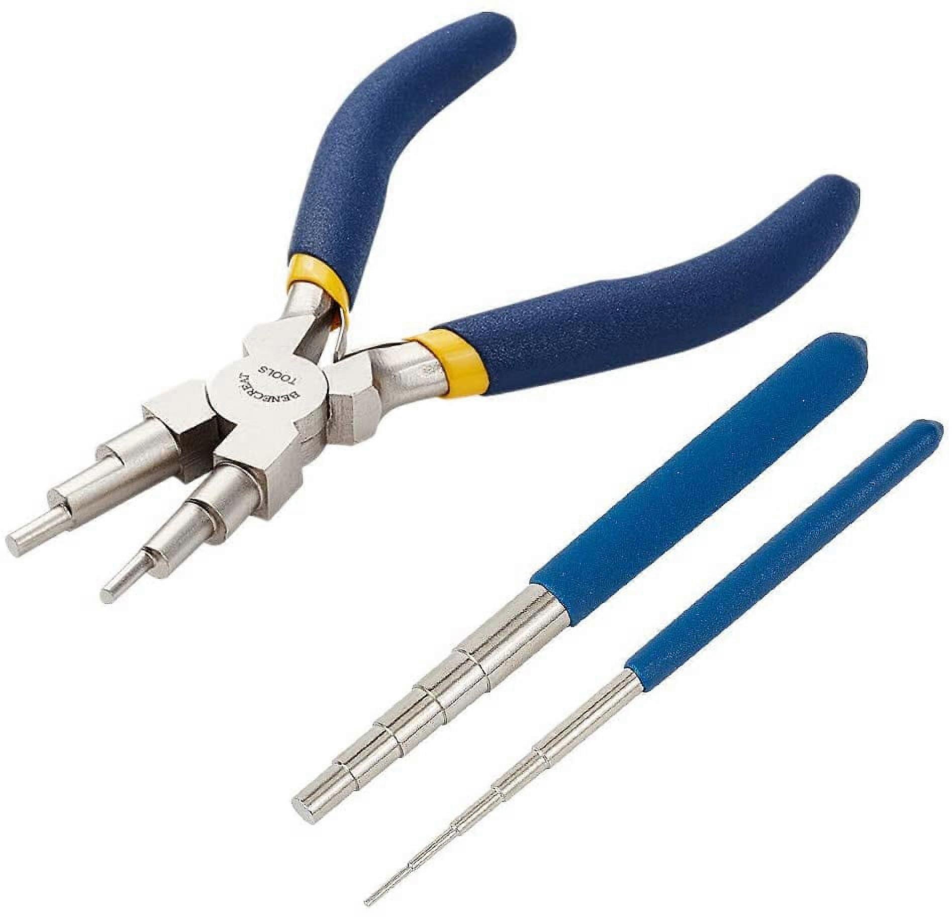 Wire Looping Tool 2Pcs Wire Looping Mandrel and 1Pc 6 in 1 Bail Making Plier