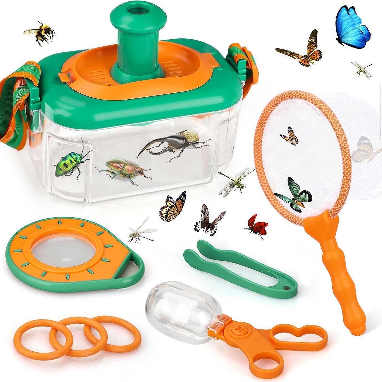 Life Bug Catcher Kit for Kids, Bug Catching Kit with Butterfly Net, Critter Keeper, Magnifying Glass, Insect Catcher, Butterfly Kit, Bug Toys Kids Exp