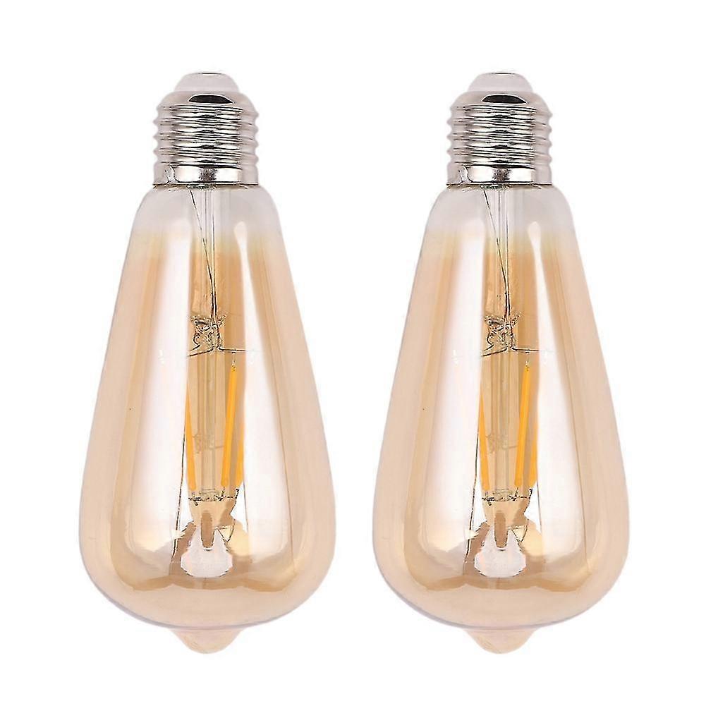 2x Dimmable E27 4w Retro Vintage Filament St64 Cob Led Bulb Light Lamp Body
