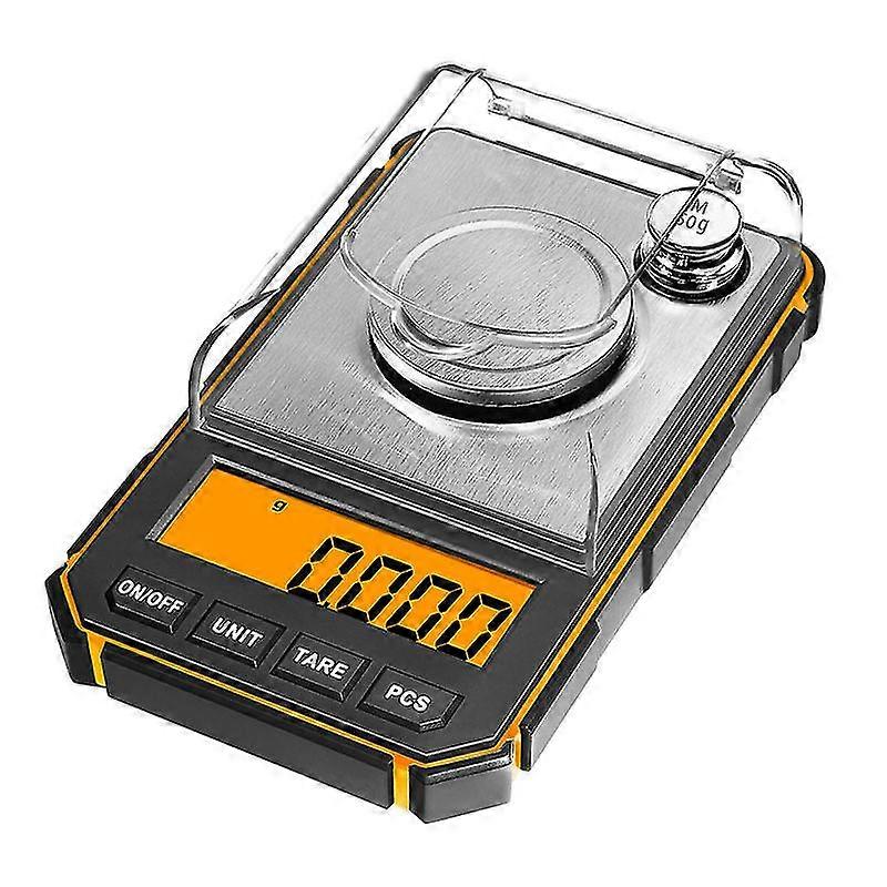 Mini Precision Scale, [50g 0.001g] Digital Pocket Scale With 50g Calibration Weight And Electrostatic Tweezers, Kitchen Scale With Tare & Lcd Backlit