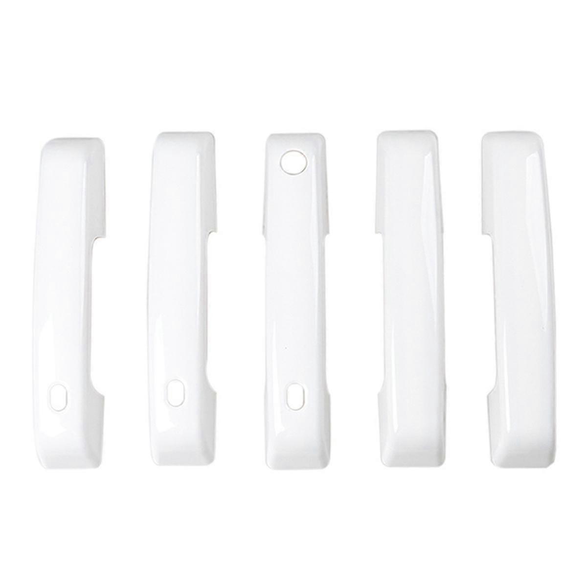 Car Door Handle Protector Handle Cover Trim for 2021-2024 Accessories White with Smart Switch Hole