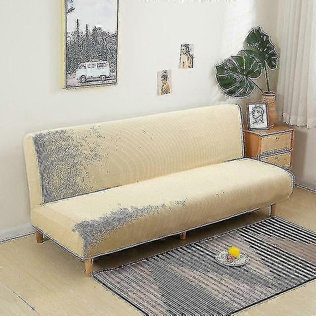 Grande sofá sem braço Slipcover Cobertura do sofá sem apoio de braço esticar futon capa de poeira elástica removível