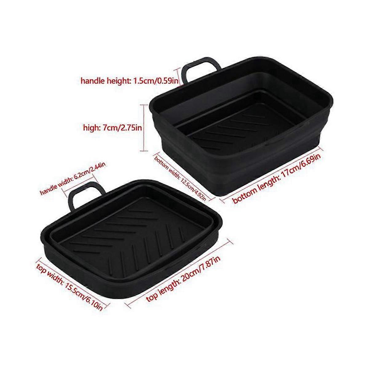 4Pcs Silicone Tray Foldable for Ninja AG301 Foodi Basket Reusable Liner Dish Kitchen Accessories
