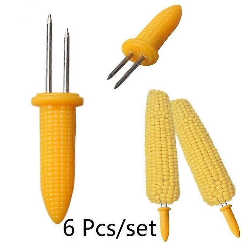 Stainless Steel Corn Needle Corn Insert Creative Fork Portable Barbecue Fork Kitchen Gadget