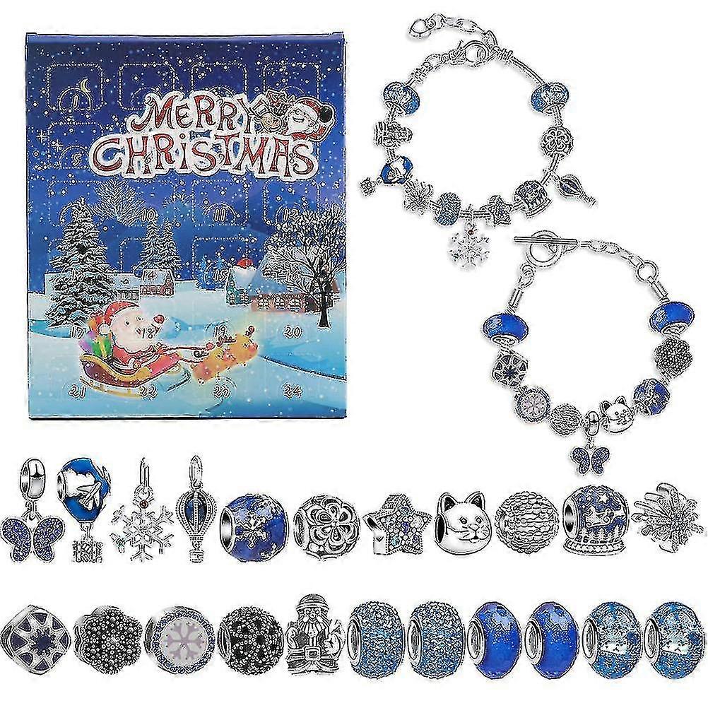 Advent 2023 For Girls, Xmas Countdown Calendar, 24 Bracelet Set
