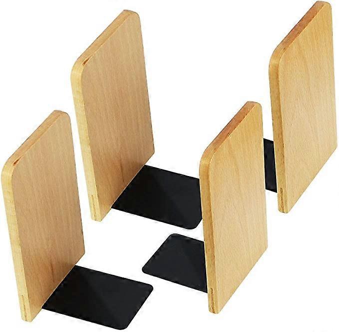 ZK-Wooden bookends non-slip corner bookends non-slip bookshelf