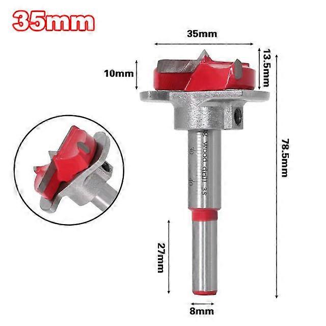 Drill Bit Diameter 15-35mm Carbide Hinge Hole Drill Bit Flat Wing Drill Hinge Reamer Adjustable Quickly Hole Puncher