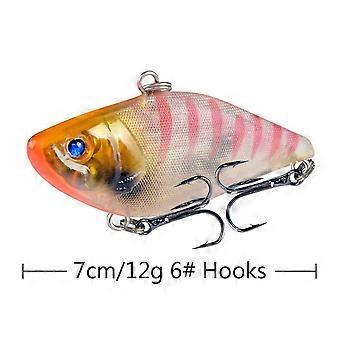 1 PCS VIB Isca Dura Isca De Pesca 7 cm 16g Afundando Long Shot Chocalhando Crankabit Wobbler Isca Artificial