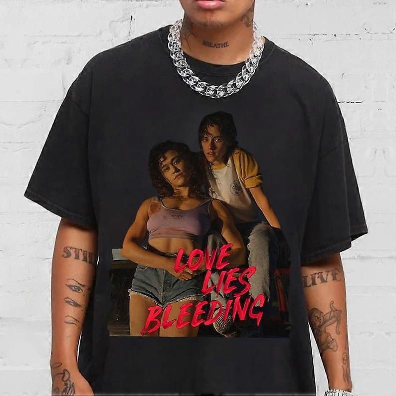الحب يكمن نزيف 2024 قميص الفيلم ، قميص كريستين وكاتي ، تي شيرت كريتر جيم ، قميص LGBT ، كريستين ستيوارت الحب يكمن Bleedhuhuigq158