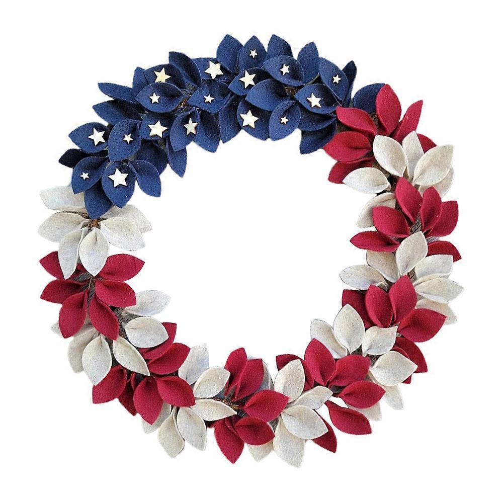 フロントドアアメリカの旗愛国的な花輪7月4日の独立記念日の花輪愛国的なガーランドホームオフィスの壁の休日の装飾