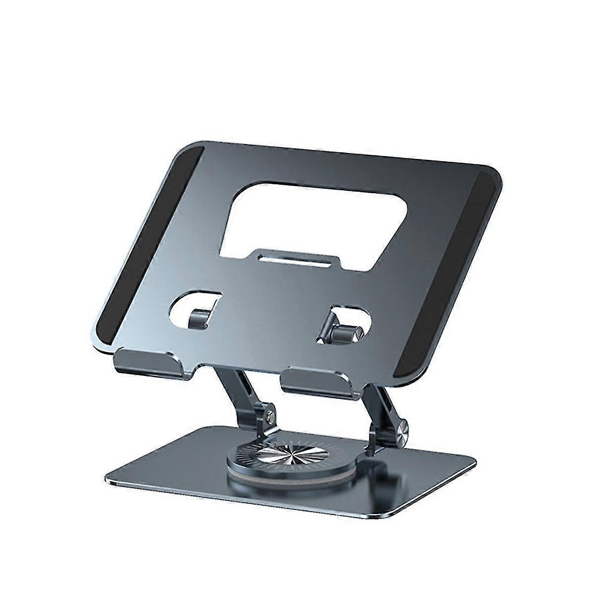 Universal Laptop Stand With 360 Rotating Base, Adjustable Height Multi-angle, Foldable Mounted Reading Bookshelf Gray
