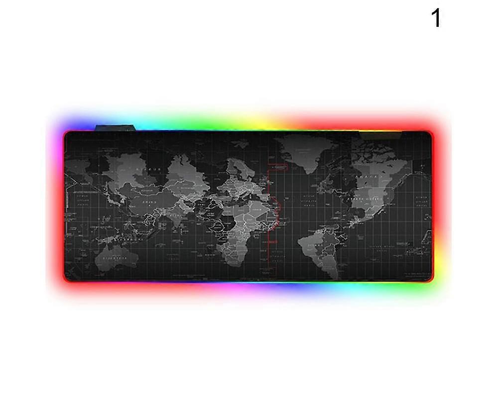Luminous RGB LED Lights Desktop Gaming Mouse Pad Cushion Computer Accessory - 1,40cm x 90cm