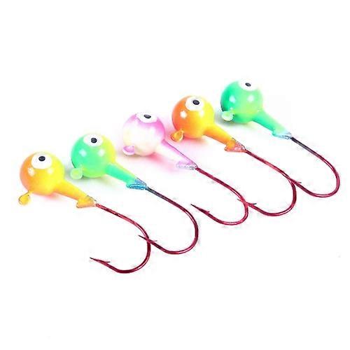 5colors/set Lua Lead Head Hook Set Colorful Fish Hook Set