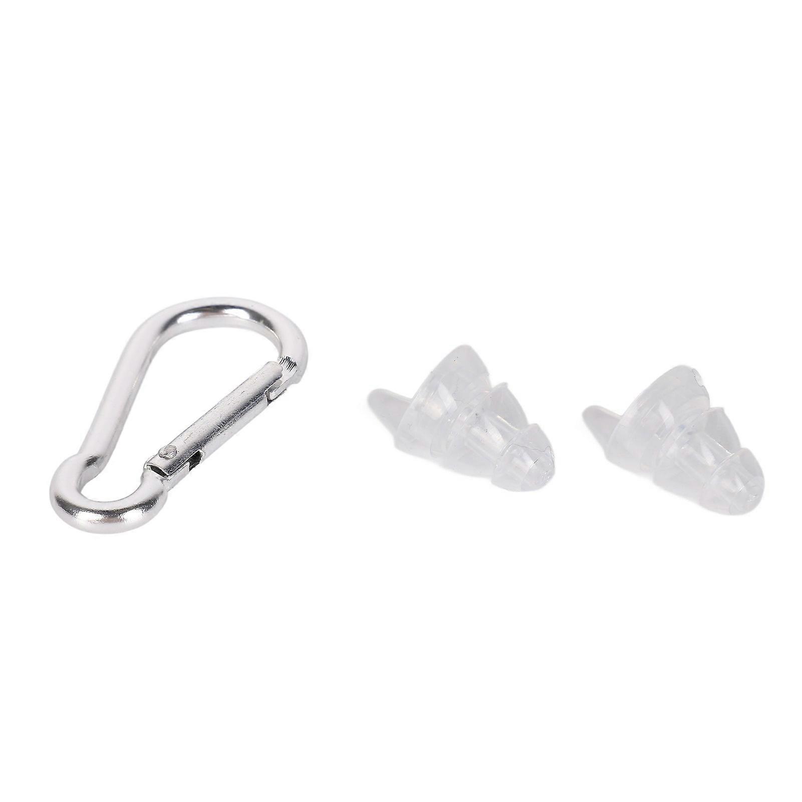 Ear Plugs 3 Layer Noise Reduction Soundproof Liquid Silicone Comfortable Earplugs with Filter for Drummer Transparent