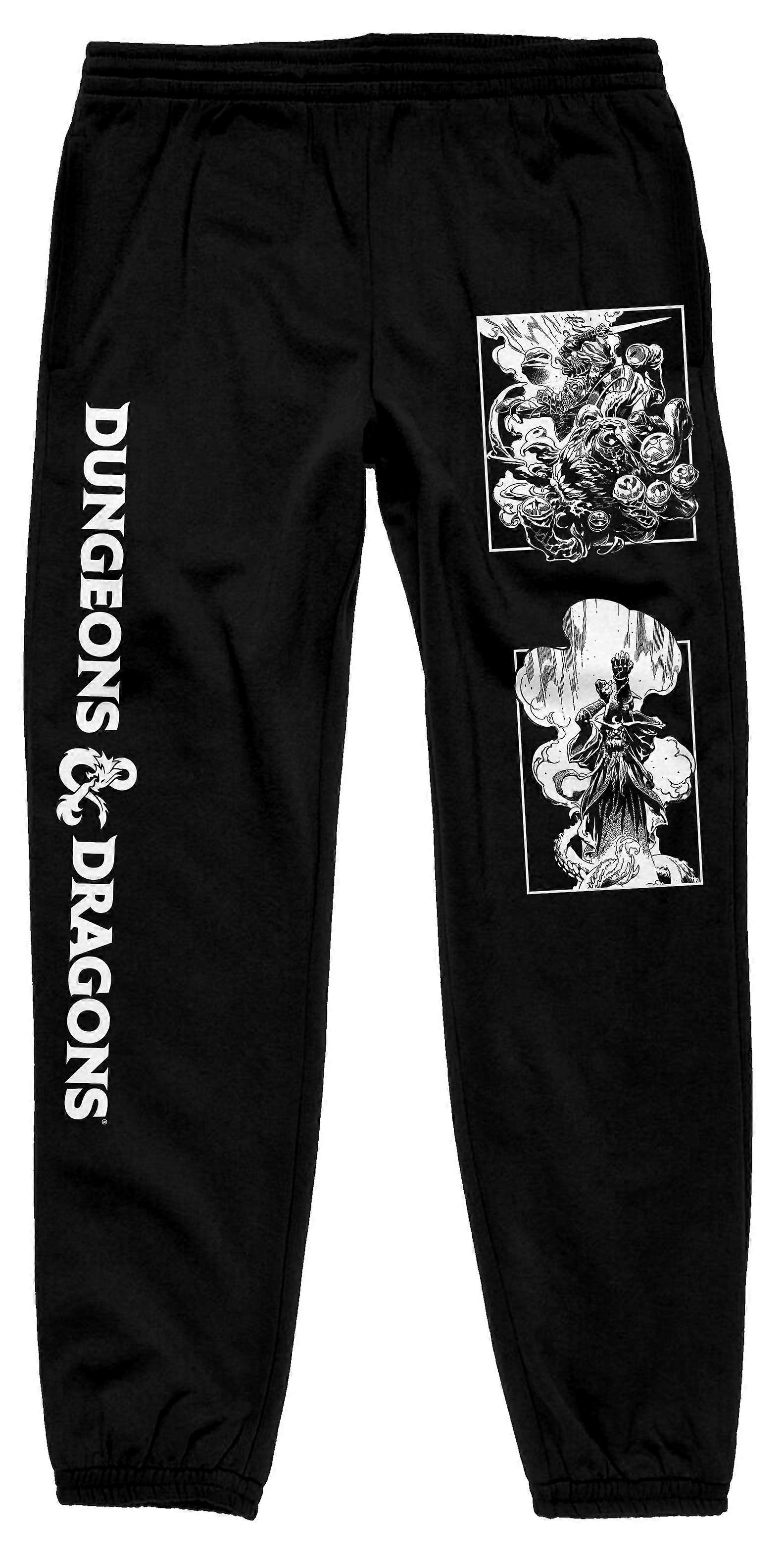 Dungeons and Dragons Game Dobbelstenen en Logo Men' s Zwarte Joggingbroek -XLjcidchi146