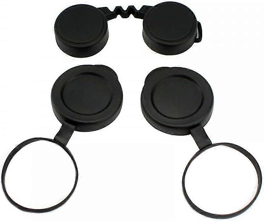 3pcs Binocular Lens Covers, 42mm Rubber Objective Lens Caps With Outer Diameter 51-60mm For Binoculars