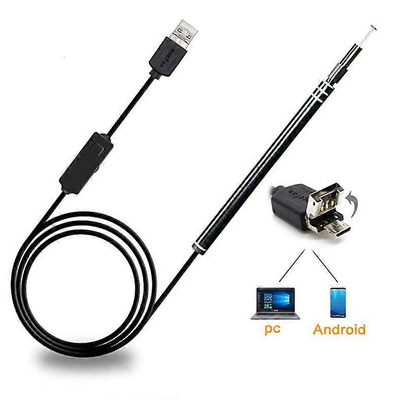 Usb Ear Cleaning Endoscope 2 In1 Usb Hd Visual Ear Spoon 5.5mm Mini Camera Android Pc Ear Wax Pick Otoscope