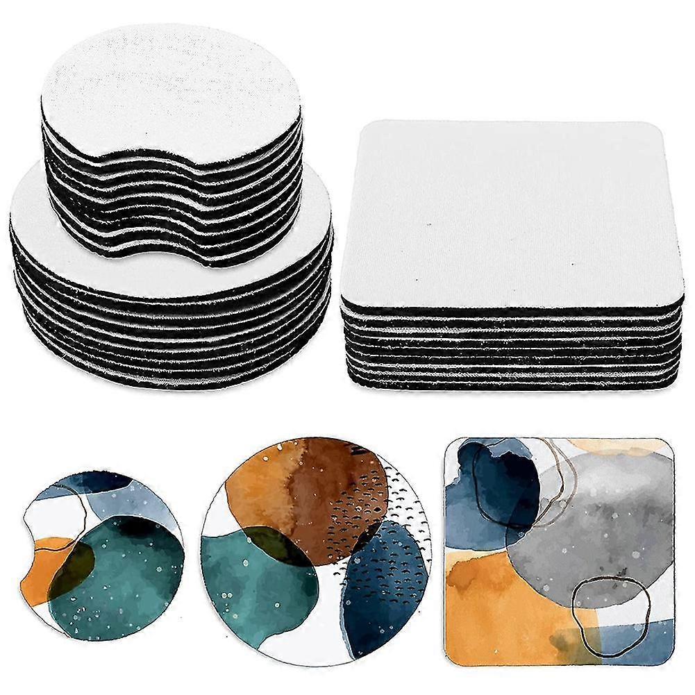 Sublimering Coaster Round Car Coasters Square Sublimering Blank Cup Coasters, coasters Varmeoverføring