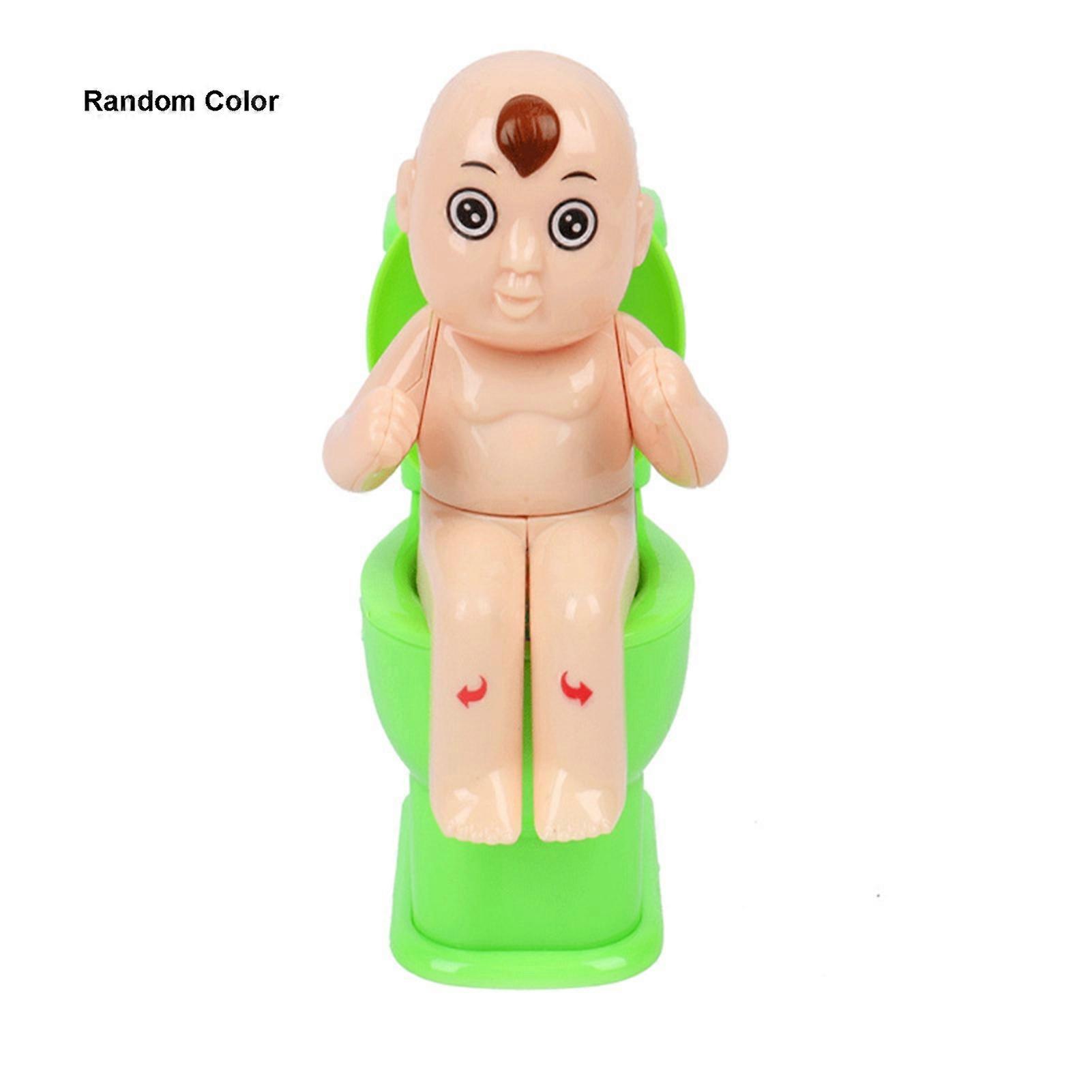 Miniature Toilet Toy Multiple Styles Colorful Cartoon Patterns Prank Squirt Water Toilet Toy for Children KAESI
