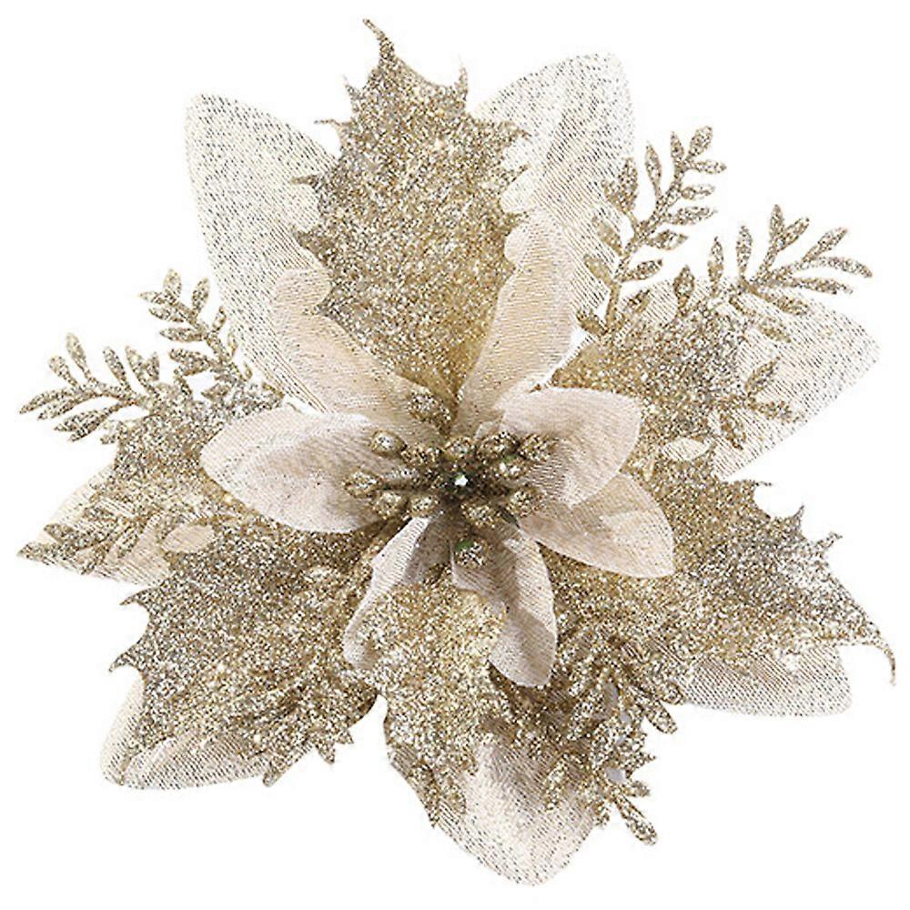 Christmas Glitter Flower Xmas Tree Hanging Ornament Party Home Decor