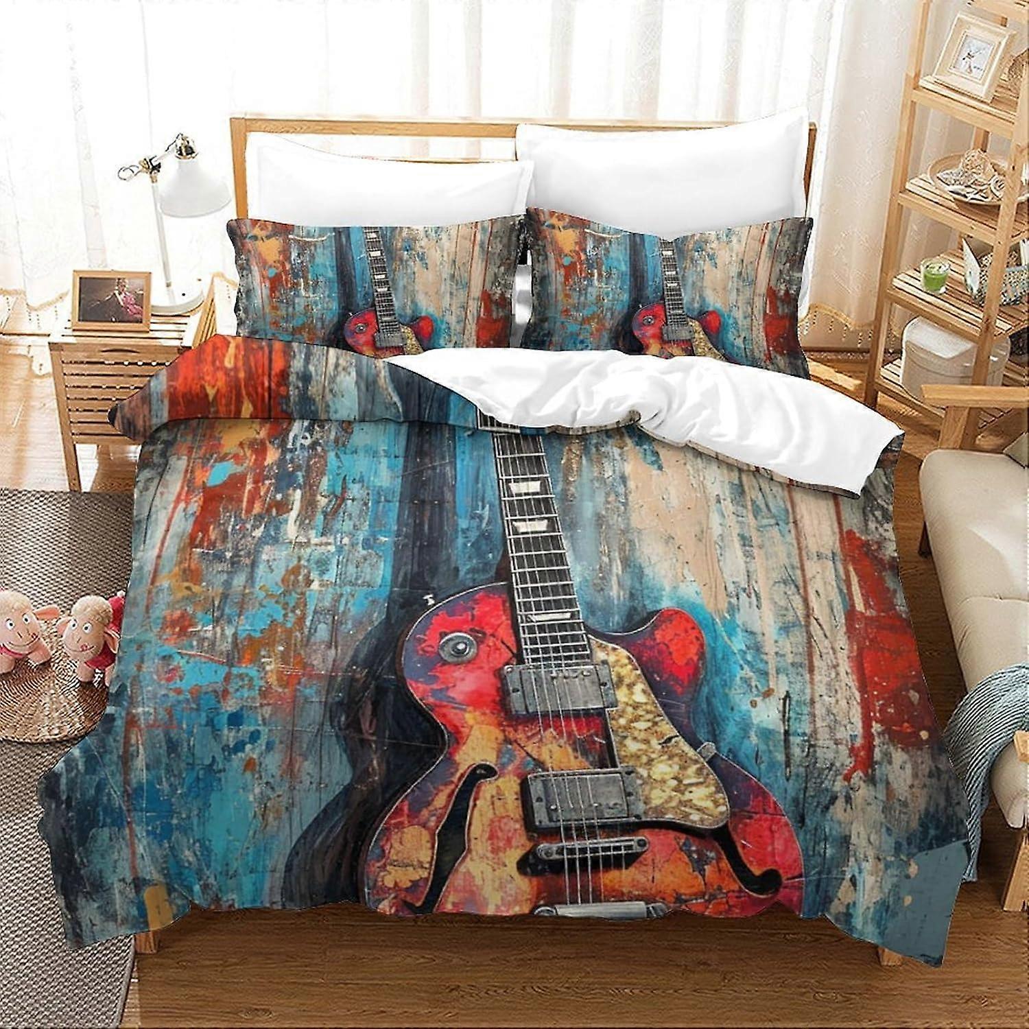 بلدي ميلودي 3D غطاء لحاف مجموعة أزياء الكرتون غطاء المعزي للأولاد مجموعة الفراش نمط عصري غطاء غطاء السرير أغطية السرير غرفة النوم 3 قطع (135 * 200 سم)