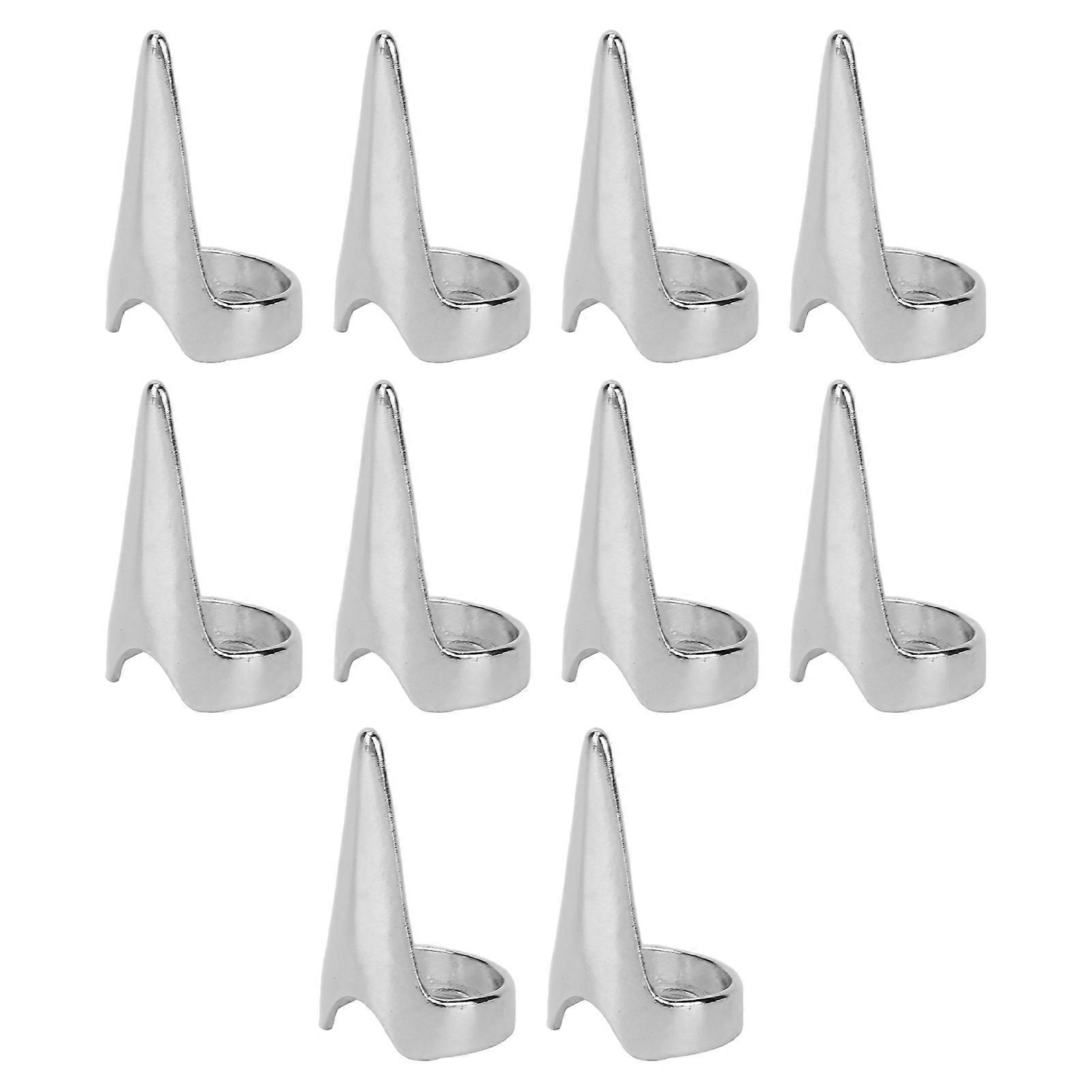 10pcs Beard Hair Parting Tool Home Salon Alloy Hair Selecting Sectioning Ring for Braiding Cutting Silver
