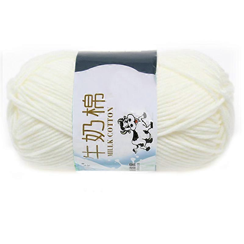 1 group Milk Yarn For Hand knitting Soft(white)Line rough about 2.5mm