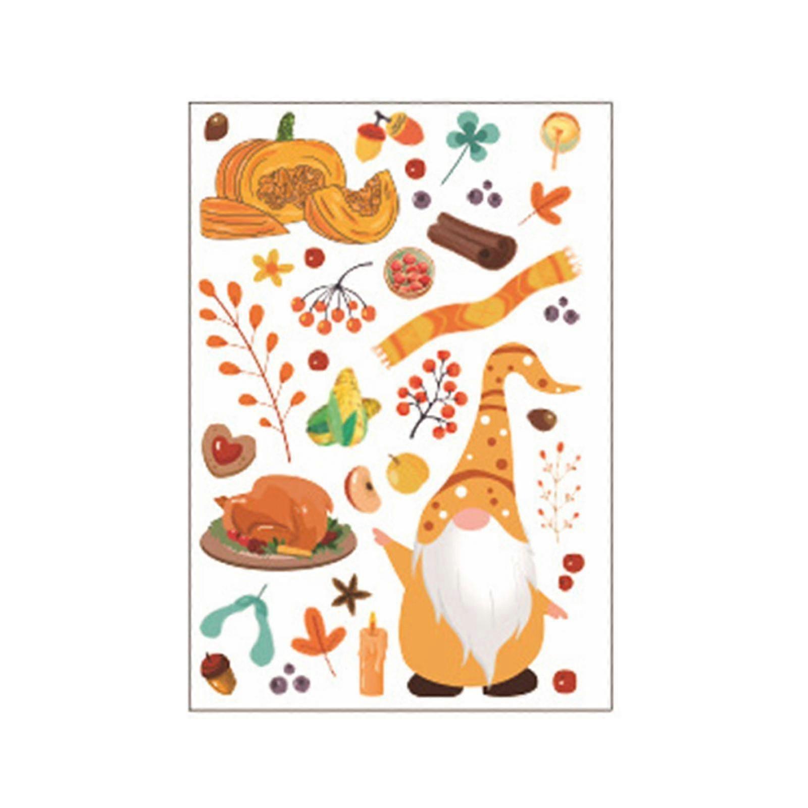 New Faceless Dwarf Dwarf Turkey Stickers Thanksgiving Static Stickers Falli