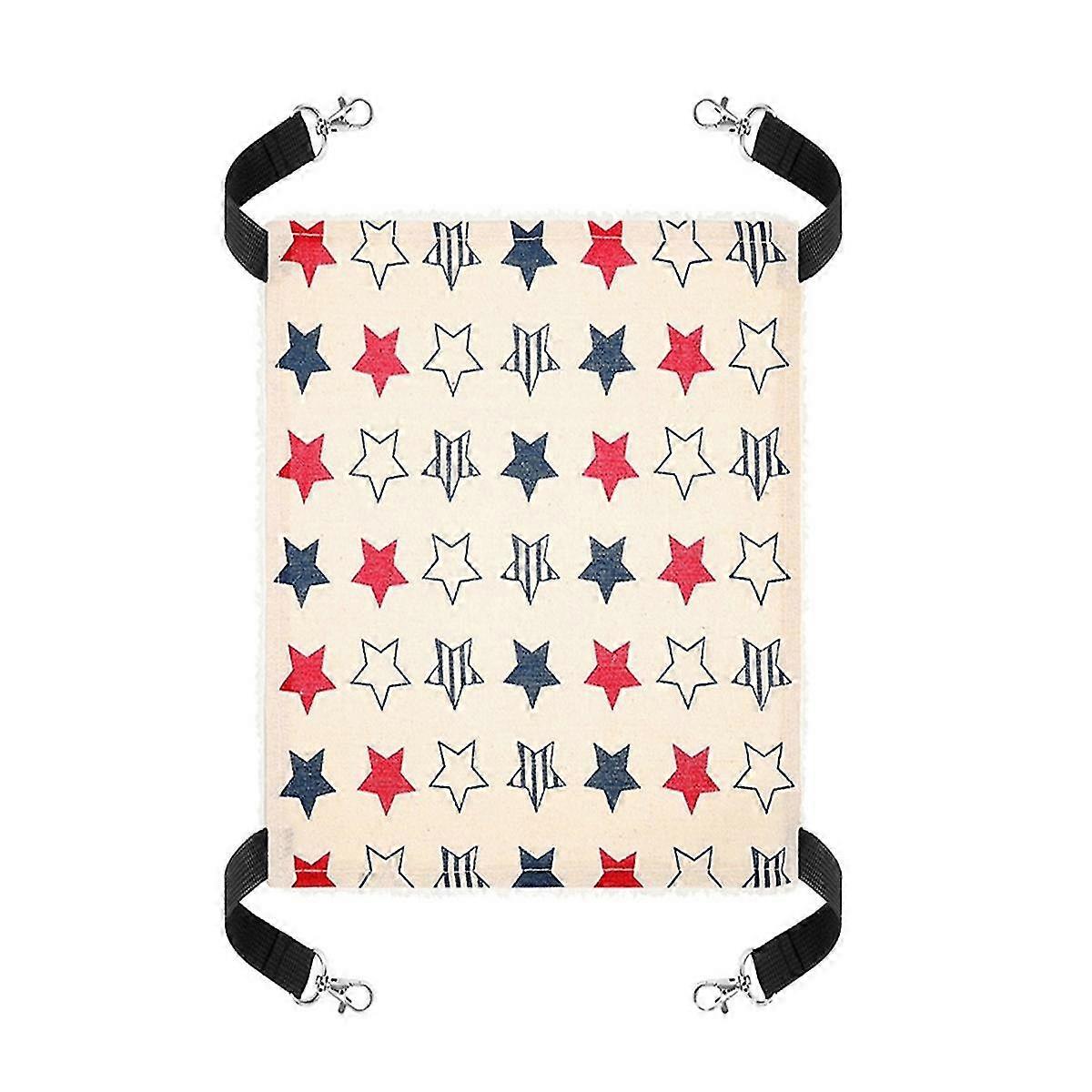 Reversible Pet Hanging Hammock Soft Breathable Pet Cage Hammock With Metal Hooks Double Sided For Small Dog Rabbits