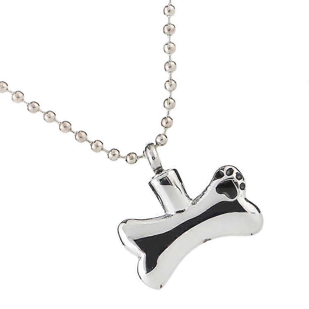 Stainless Steel Urn Keepsake Reminder Necklace Bone Shape Keepsake Pendant