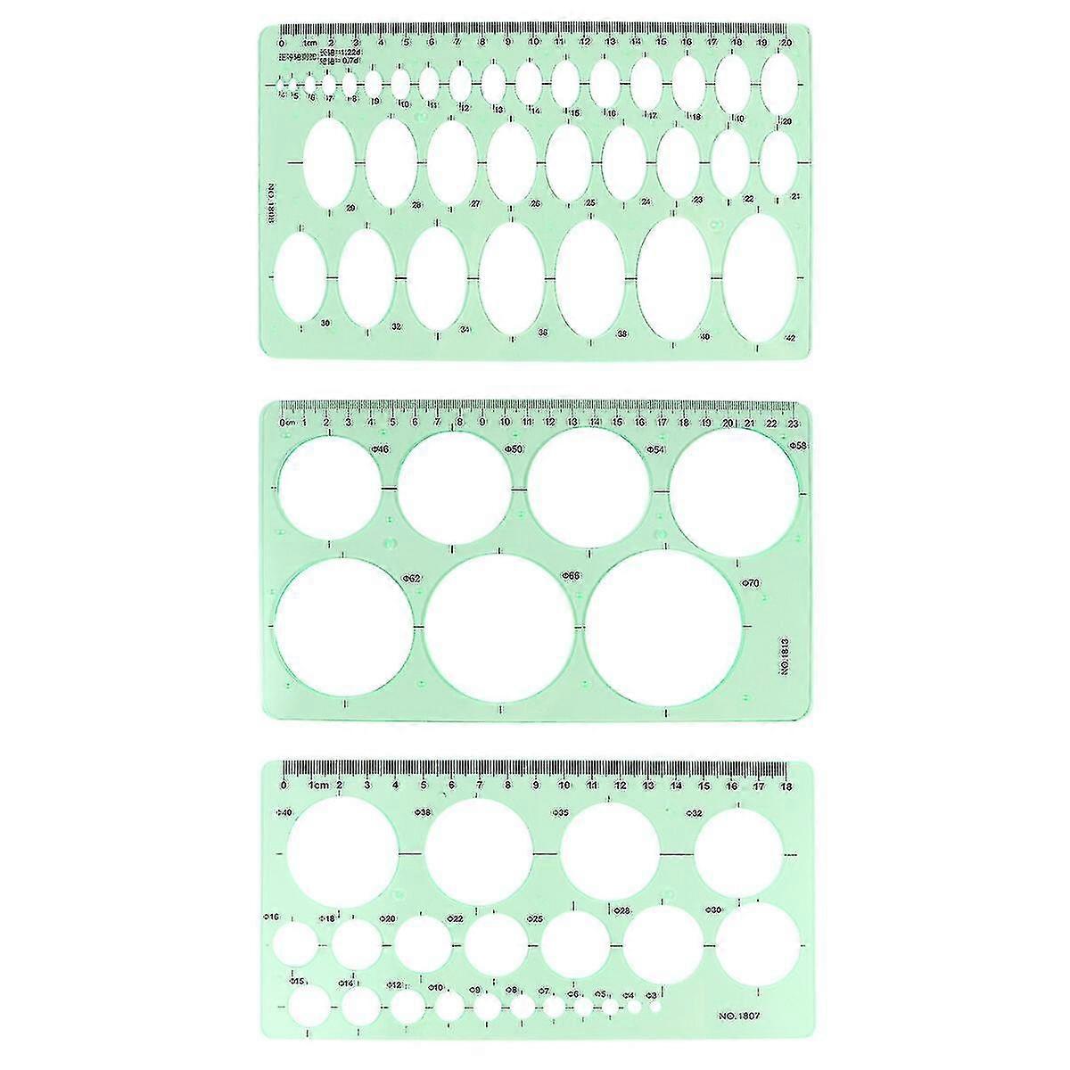 3 Pcs Circle Stencil Templates Drawing Shapes Buliding Measuring Rulers Circle Template Drawing Circle Templates Drafting
