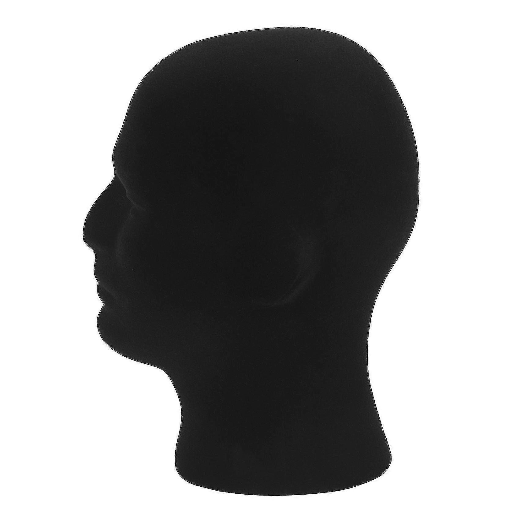 Männlichen Styropor Schaum Mannequin Gliederpuppe Kopf Modell Perücken Gläser Kappe Display-ständer Schwarz